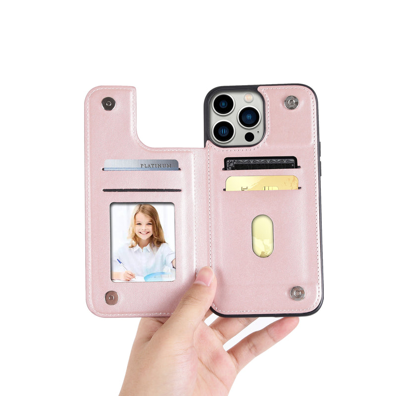 Cargue la imagen en el visor de la galería, [Built-in Card Slot] Hanman Mika Leather Case For Apple iPhone 15 &amp; 15 Plus &amp; 15 Pro &amp; 15 Pro Max - Polar Tech Australia
