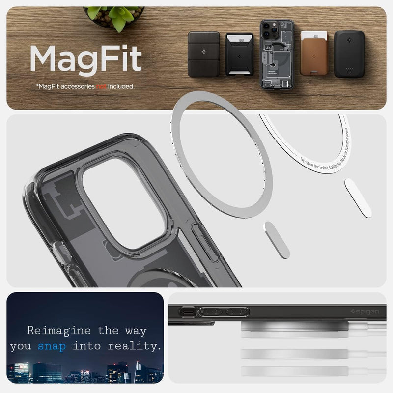 Cargue la imagen en el visor de la galería, [Magsafe Compatible] Zero One Electron Tech Style Apple iPhone 15/Plus/Pro/Max Spigen SGP Ultra Hybrid (MagFit) Case - Polar Tech Australia
