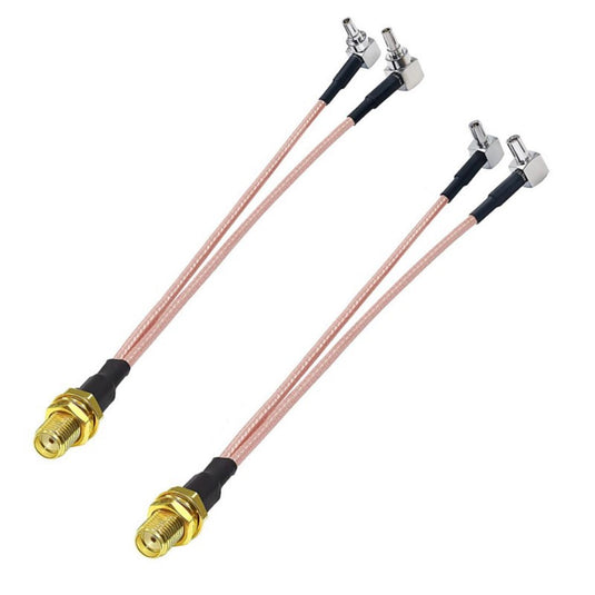 [15cm] SMA Female to Dual TS9 Male Splitter Cable