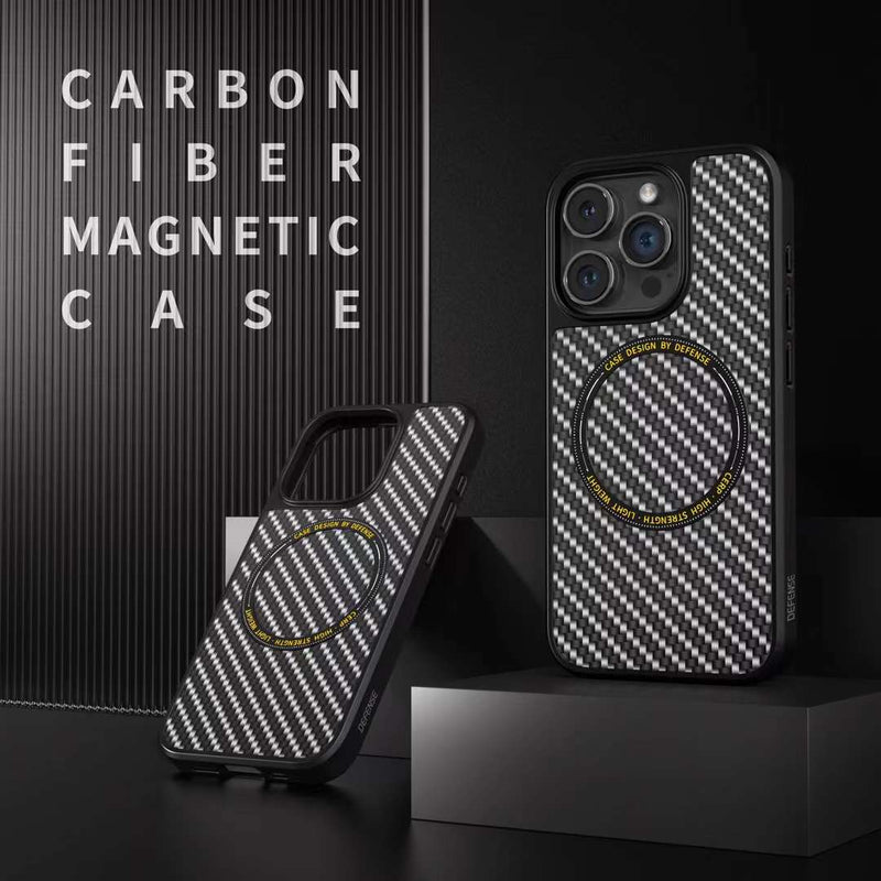 Cargue la imagen en el visor de la galería, [Magsafe Compatible] Apple iPhone 15/15 Plus/15 Pro/Max Defense Lux Carbon Heavy Duty Case - Polar Tech Australia
