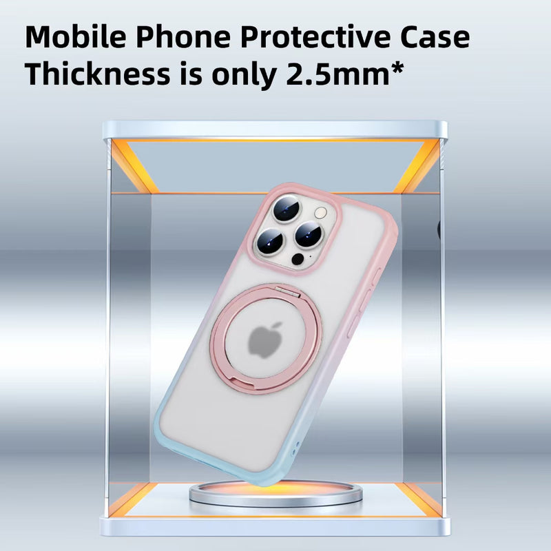 Cargue la imagen en el visor de la galería, [Magsafe Compatible][Foldable Kick Stand Ring] Apple iPhone 15/Plus/Pro/Max Soft Skin Heavy Duty Drop Proof Case - Polar Tech Australia
