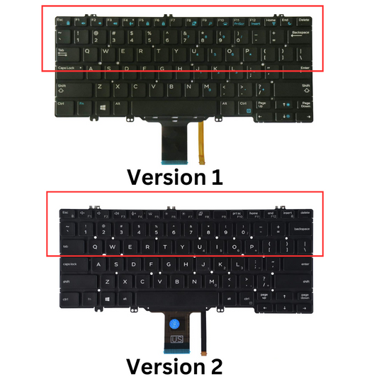 Dell Latitude 7280 7290 7380 7389 7390 5290 5289 5288 5280F Keyboard Replacement With Backlit (US Layout)