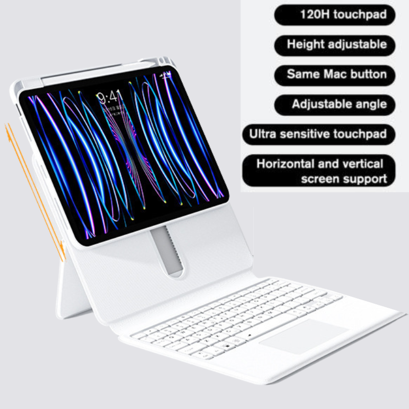 Cargue la imagen en el visor de la galería, Apple iPad Pro 13&quot; 2024 (7th Gen) - Magic 360 Rotation Detachable Smart Wireless Trackpad Keyboard Flip Case - Polar Tech Australia
