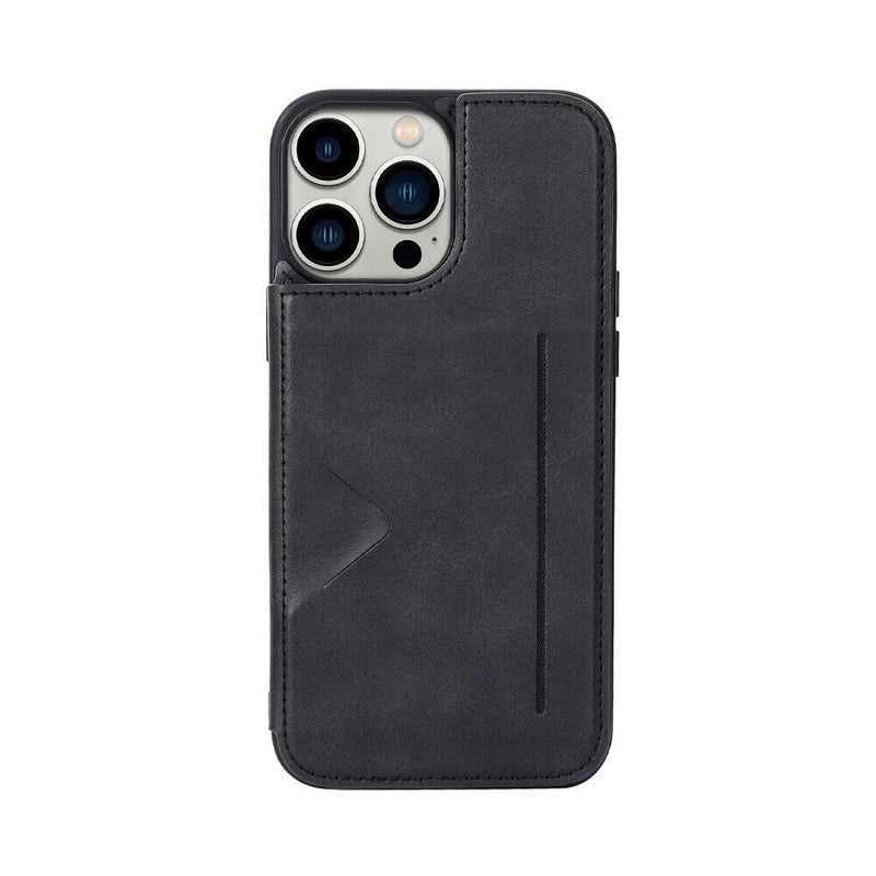 Cargue la imagen en el visor de la galería, [Built-in Card Slot] Apple iPhone 14/14 Plus/14 Pro/14 Pro Max Hanman Mika Magnetic Back Leather Case - Polar Tech Australia
