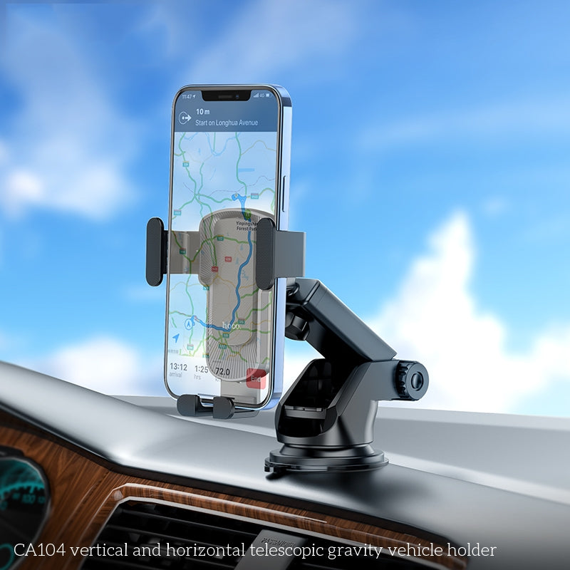 Cargue la imagen en el visor de la galería, [CA104] HOCO Universal Dashboard &amp; Windscreen Mobile Phone Telescopic Gravity Auto-Lock Holder - Polar Tech Australia
