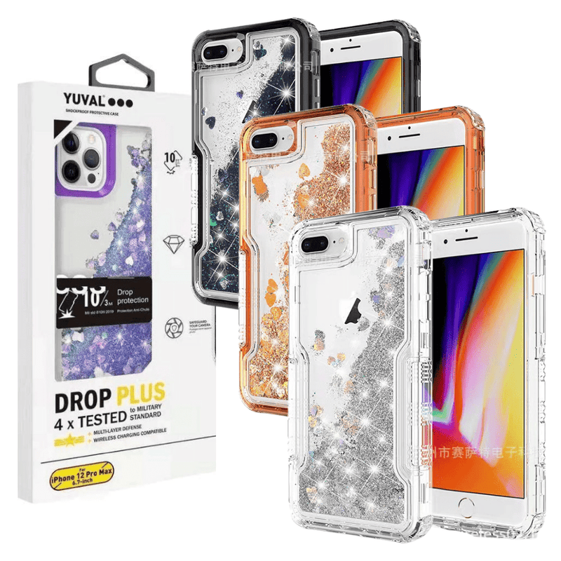 Load image into Gallery viewer, Apple iPhone 6/6S/7/8/Plus/SE 2020 Glitter Clear Transparent Liquid Sand Watering Case - Polar Tech Australia
