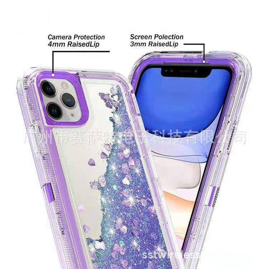 Apple iPhone 6/6S/7/8/Plus/SE 2020 Glitter Clear Transparent Liquid Sand Watering Case - Polar Tech Australia